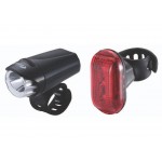 Фонарь (комплект) BBB EcoCombo EcoBeam headlight 0.2W black, black strap 3x AAA and Redlaser rear light 2xAAA (BLS-76)