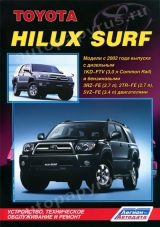 Книга: руководство / инструкция по ремонту и эксплуатации TOYOTA HILUX SURF (ТОЙОТА ХИЛУКС СУРФ) бензин / дизель с 2002 года выпуска
