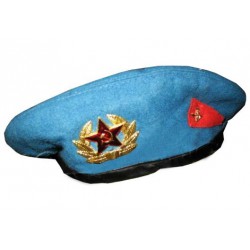 Берет сувенирный голубой два знака