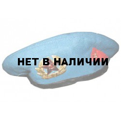 Берет сувенирный голубой один знак