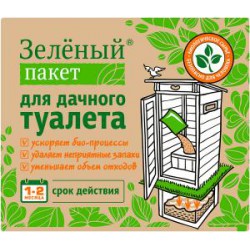Сухая смесь Зеленый пакет для дачного туалета 30гр, арт. 112