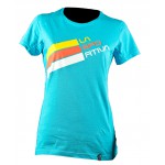 Stripe Logo T-Shirt W Malibu Blue