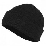 Шапка полушерстяная черная