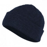 Шапка полушерстяная синяя