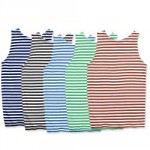 Майка полосатая зеленая