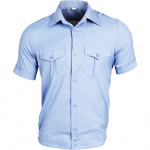 Рубашка форменная, короткий рукав, светло-голубая
