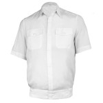 Рубашка ПОЛИЦИЯ белая с коротким рукавом на резинке