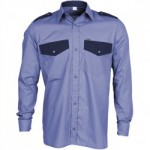 Рубашка Охранник, длинный рукав, синяя