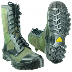 Ботинки облегченные с высокими берцами ТРОПИК олива кожа-брезент-нейлон 1000D 35
