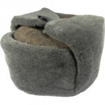 Шапка-ушанка солдатская ОВ серая искусственный мех