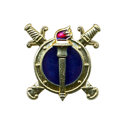 Эмблема петличная Юстиции эмаль золотая металл