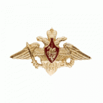 Эмблема Орел ВС на пилотку металл