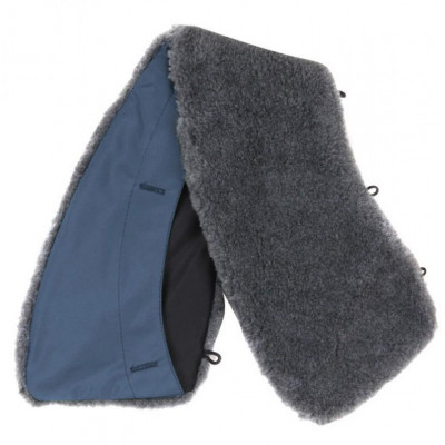 Воротник искусственный мех синий