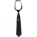 Галстук черный с вышивкой