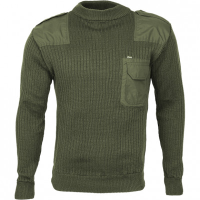 Свитер с накладками арт.с41 хаки