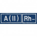 Нашивка на грудь Группа крови 2-я отрицательная ВДВ пластик