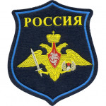 Нашивка на рукав фигурная ВС РФ ВДВ парадная вышивка люрекс