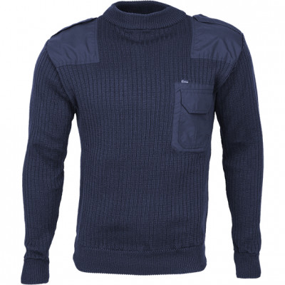 Свитер с накладками арт.с41 синий