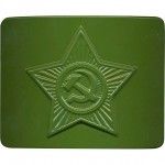 Пряжка на ремень СА зеленая металл