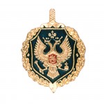 Эмблема петличная ФСБ цветная металл
