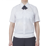 Блуза ПОЛИЦИЯ женская белая с коротким рукавом на резинке