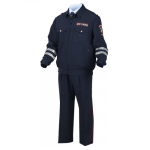 Костюм ДПС летний ГАБАРДИН (куртка+2 брюк) с нашивками Полиция