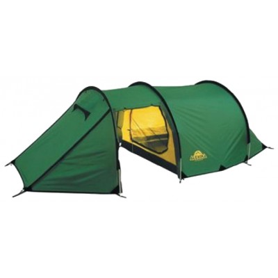 Трехместная туристическая палатка-полубочка с большим тамбуром Alexika Tunnel 3 зеленый