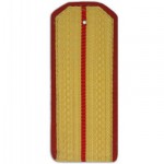 Погоны парадные МО с 1 красным просветом шелковый галун