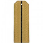 Погоны ВМФ кремовые с 1 черным просветом
