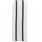 Погоны ВМФ белые с 2 черными просветами