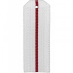 Погоны МВД белые с 1 красным просветом