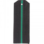 Погоны Морских пограничников черные с 1 зеленым просветом