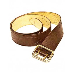 Ремень офицерский с двушпеньковой пряжкой коричневый натуральная кожа