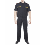 Костюм летний МПА-36 штабной с коротким рукавом Черный, ткань Панацея