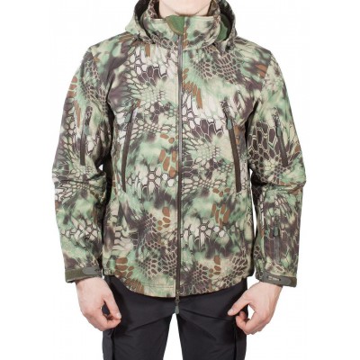 Куртка с капюшоном МПА-26 (ткань софтшелл), камуфляж питон лес