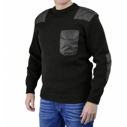 Джемпер п/ш форменный черный с накладками