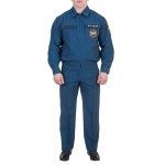 Костюм летний спасателя МЧС, ткань Рип-Стоп серо-синего цвета