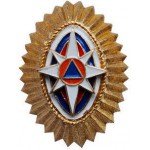 Кокарда МЧС на пилотку нового образца металл