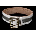 Ремень сотрудника ДПС белая кожа