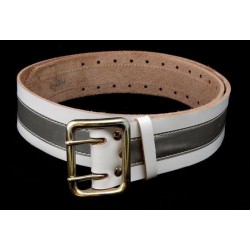 Ремень сотрудника ДПС белая кожа