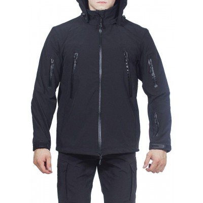 Куртка с капюшоном МПА-26 (ткань софтшелл) черный