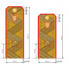 Погоны Следственный комитет генерал-майор юстиции с хлястиком золотые