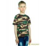 Футболка детская Woodland brown Camo короткий рукав