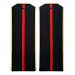 Погоны ФГГС черные с одним красным просветом