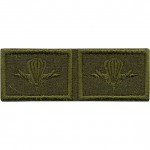 Эмблема петличная с липучкой ВДВ нового образца полевая вышивка шёлк