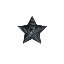 Знак различия Звезда рифлёная малая чёрная металл