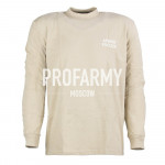 Футболка офисная бежевая длинный рукав