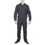 Костюм летний штабной с длинным рукавом Черный, ткань Рип-стоп