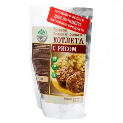 Готовое блюдо Каша рисовая с котлетой (Кронидов)