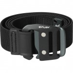 Ремень эластичный Питон чёрный, пряжка тёмно-серая